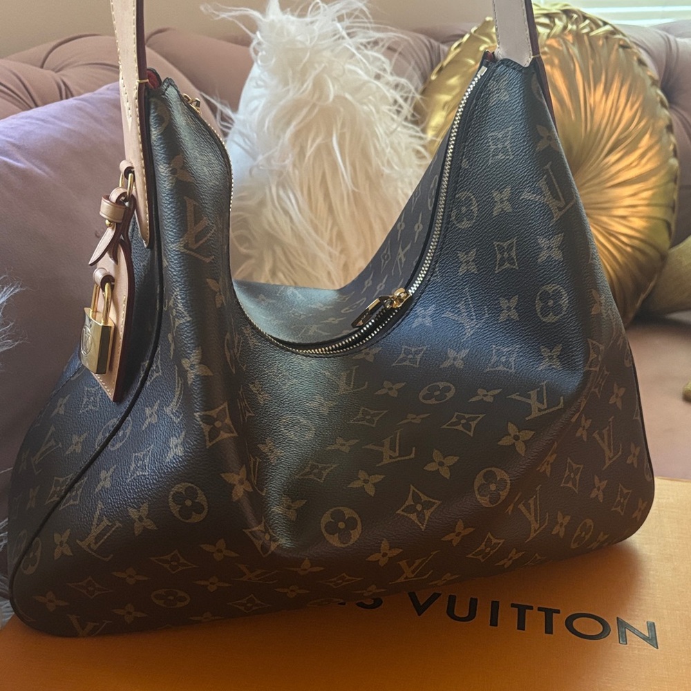 Louis Vuitton Monogram Canvas Crescent Shoulder Bag with Vachetta Strap - Picture 2 of 7